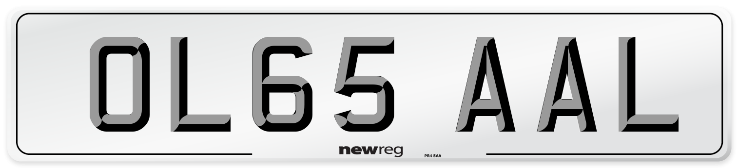 OL65 AAL Number Plate from New Reg